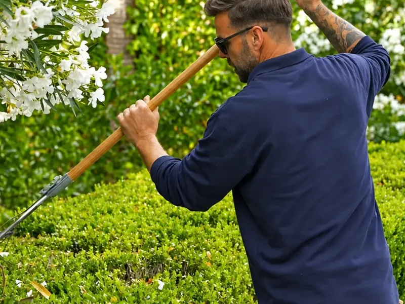 Poda y mantenimiento de setos por Garden Solution en Mallorca