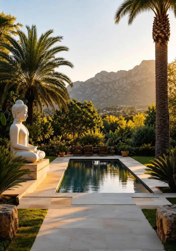 Jardinería premium en villa de Calvià, Mallorca — Garden Solution
