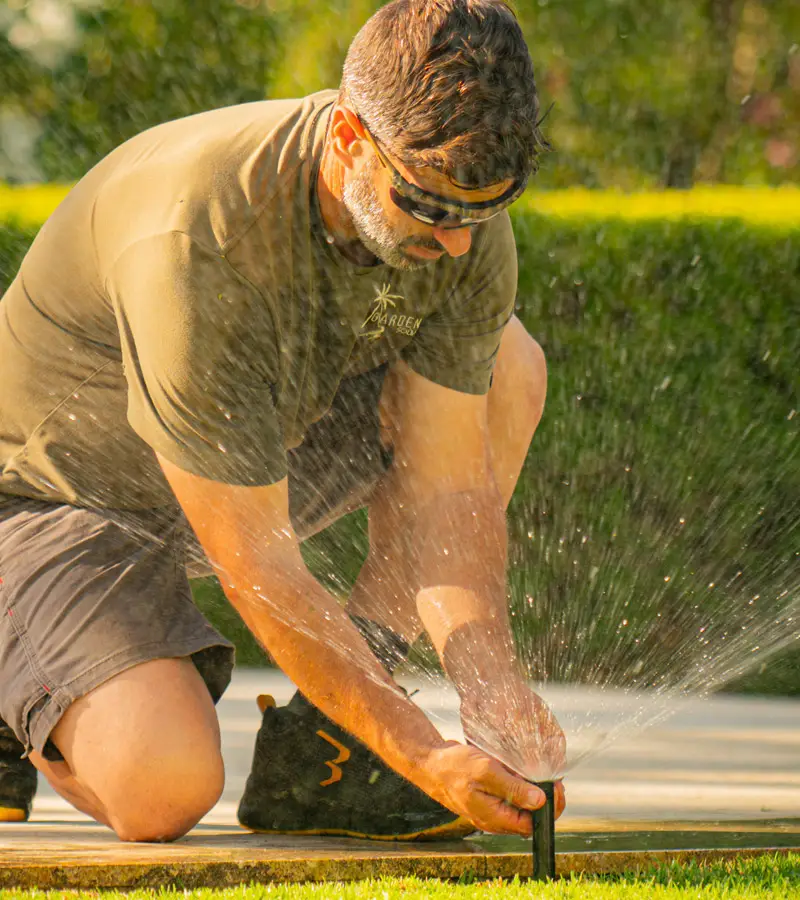 Riego automático instalado en jardín de villa en Mallorca