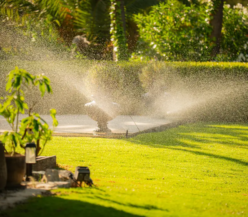 Instalación de sistema de riego automático en jardín mediterráneo de Mallorca